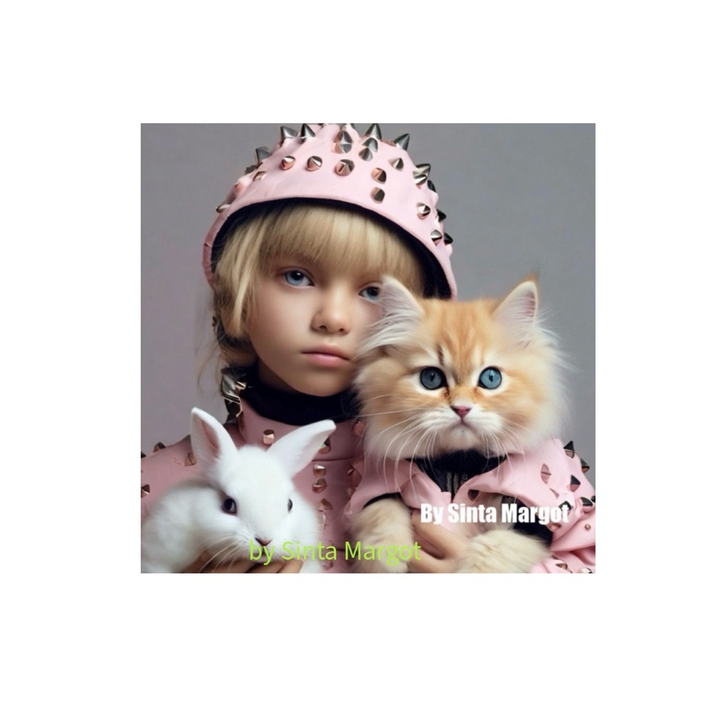 HANDCRAFTED digital art by me as a print NWT very colorful and super cute art
